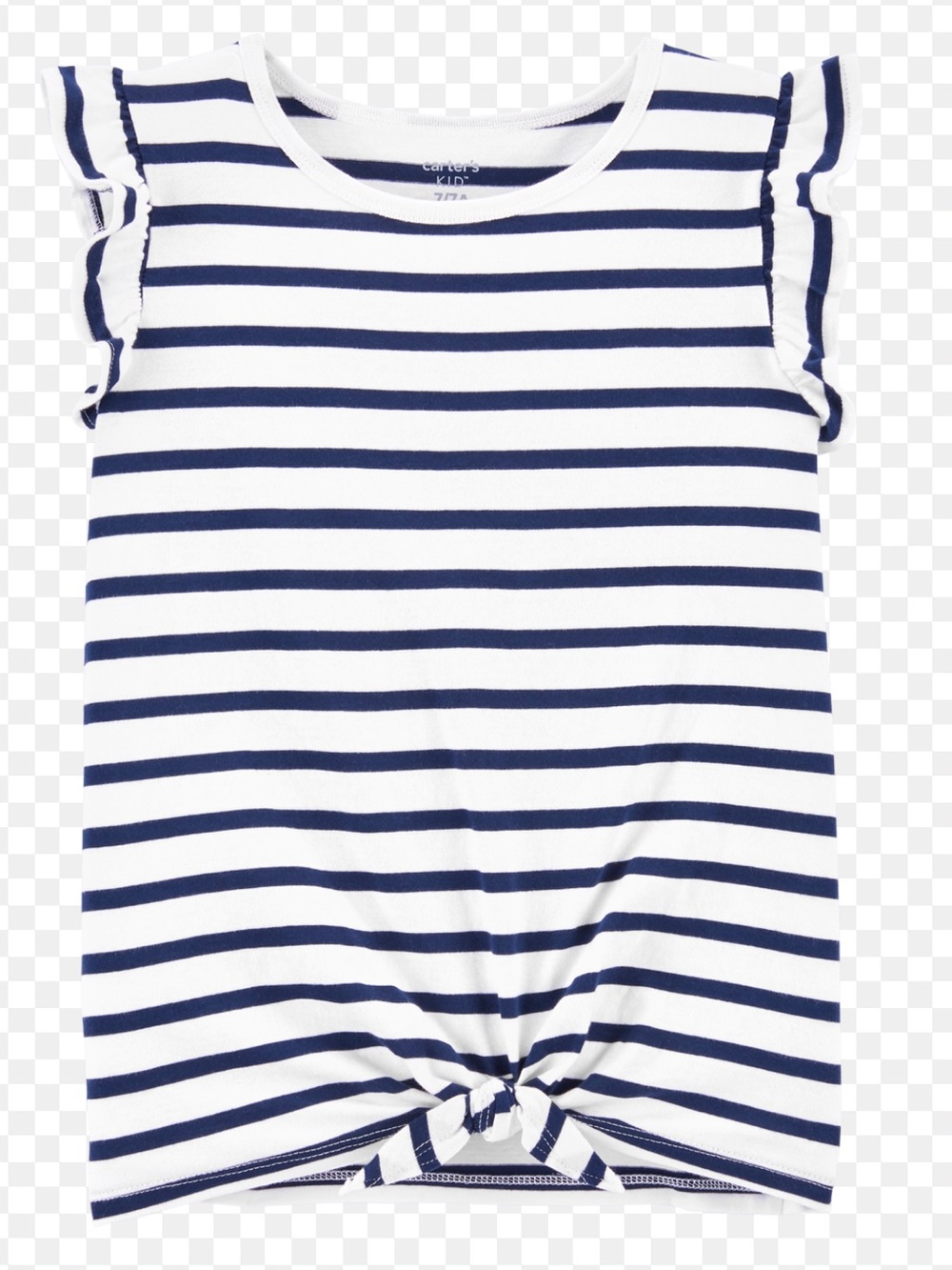Girls Toddler Baby Tie Knot Top T-Shirt White Navy Stripe Shirt Carter’s 3T NWT